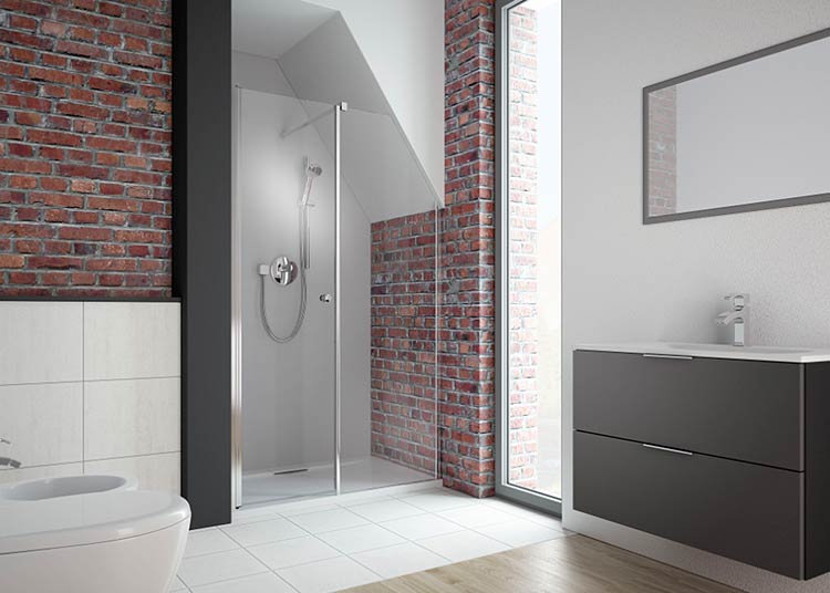 Sposób na prysznic w nietypowej łazience