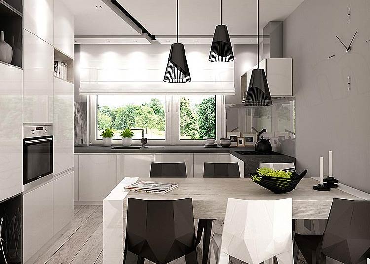 Nowoczesne i surowe wnętrze w odcieniach szarości