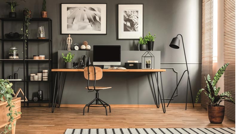 Kącik do pracy, który robi wrażenie