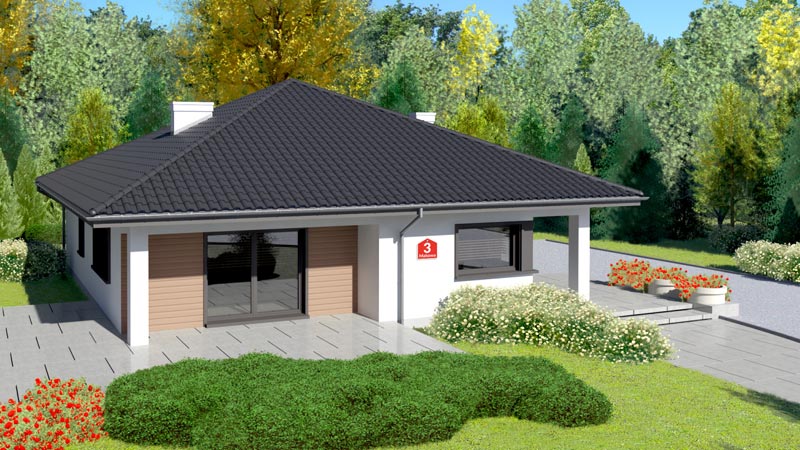 Funkcjonalne i ekonomiczne - projekty domów parterowych bez garażu