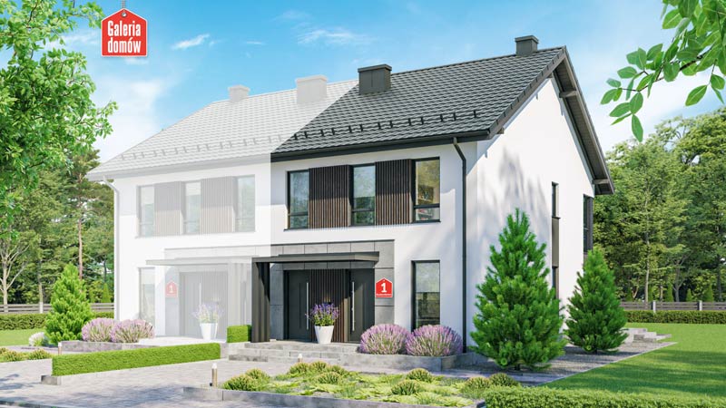 Tani w budowie projekt domu dwulokalowego - funkcjonalność i oszczędność przy Rodzynkowej