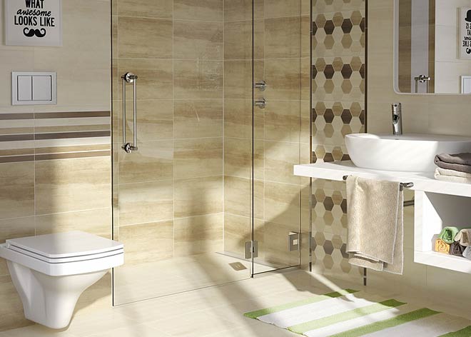 Kolorystyczne połączenie palety brązów z wyrazistymi dekoracjami w tonacji kolorów ziemi