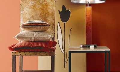 Pomarańczowa wnętrz odnowa