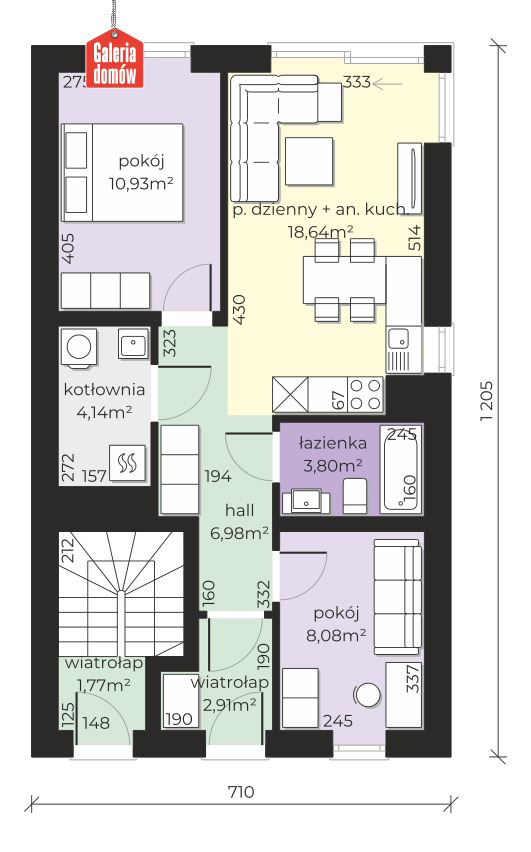 Dom przy Rodzynkowej - układ mieszkania